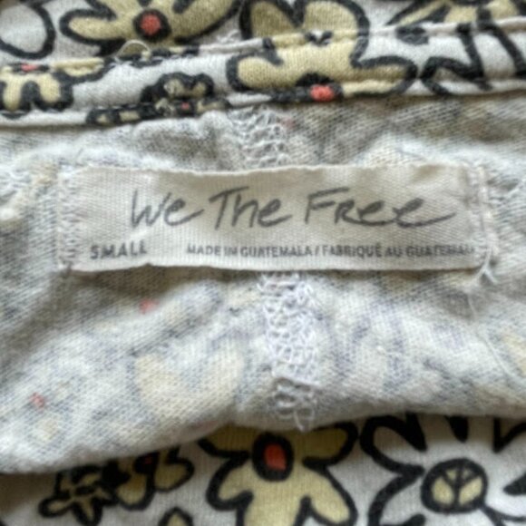 We The Free by Free People | Daisy Floral Boxy Tee | White | Size S | Used - Picture 3 of 3